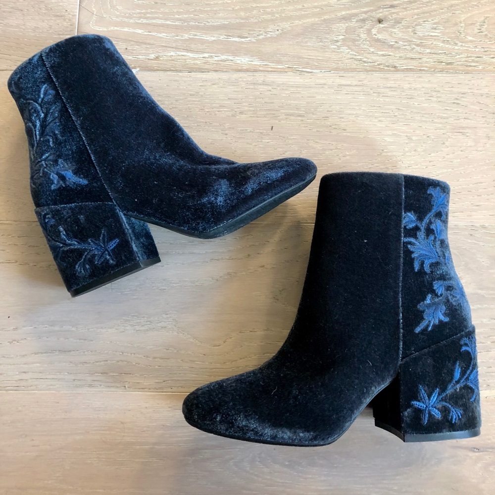 Blue Velvet Booties - Kenneth Cole